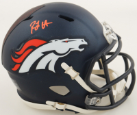 RJ Harvey Signed Broncos Speed Mini Helmet (JSA) at PristineAuction.com