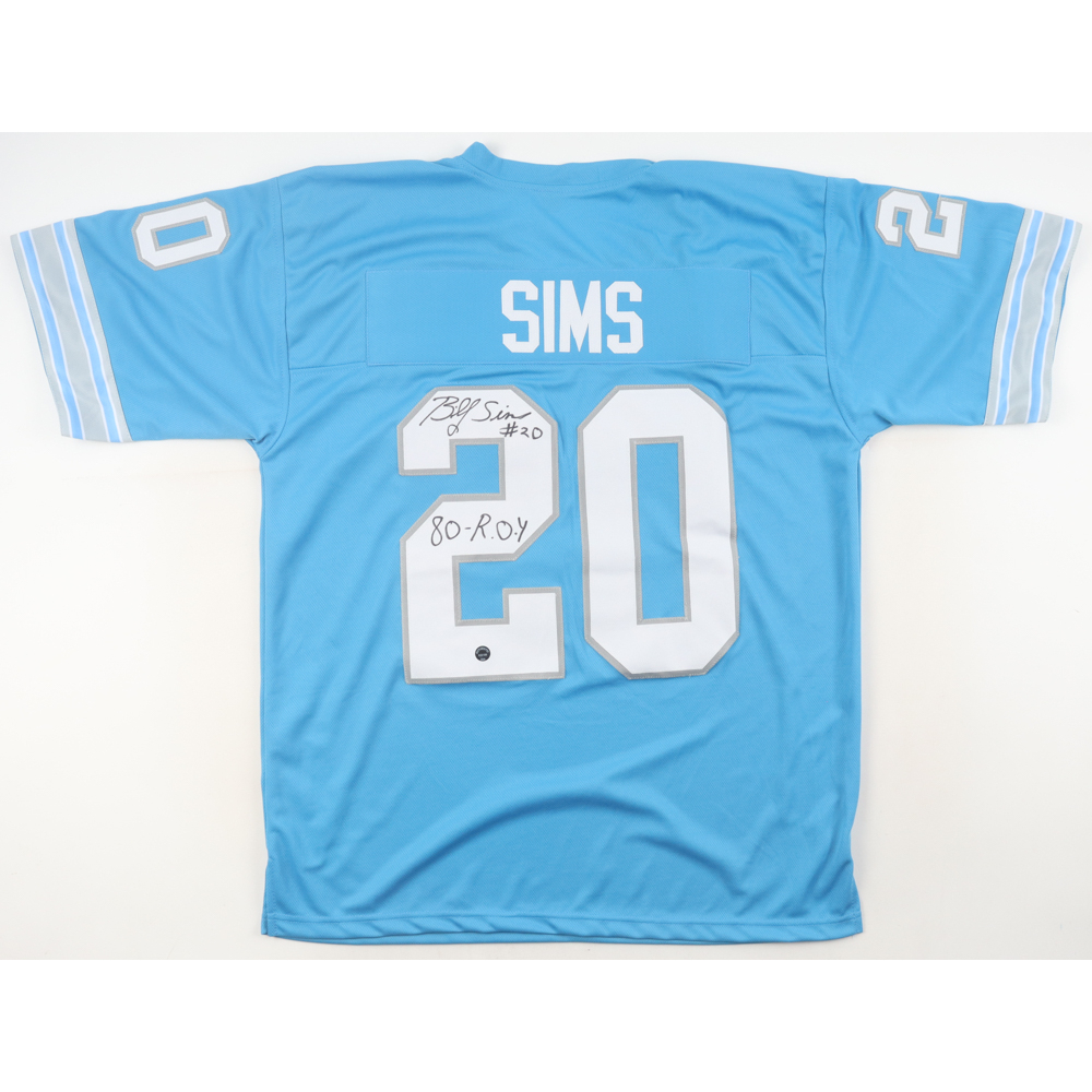 Billy Sims Signed Jersey Inscribed "80 - R.O.Y." (Authentic Ink) at PristineAuction.com