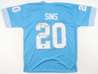 Billy Sims Signed Jersey Inscribed "80 - R.O.Y." (Authentic Ink) at PristineAuction.com