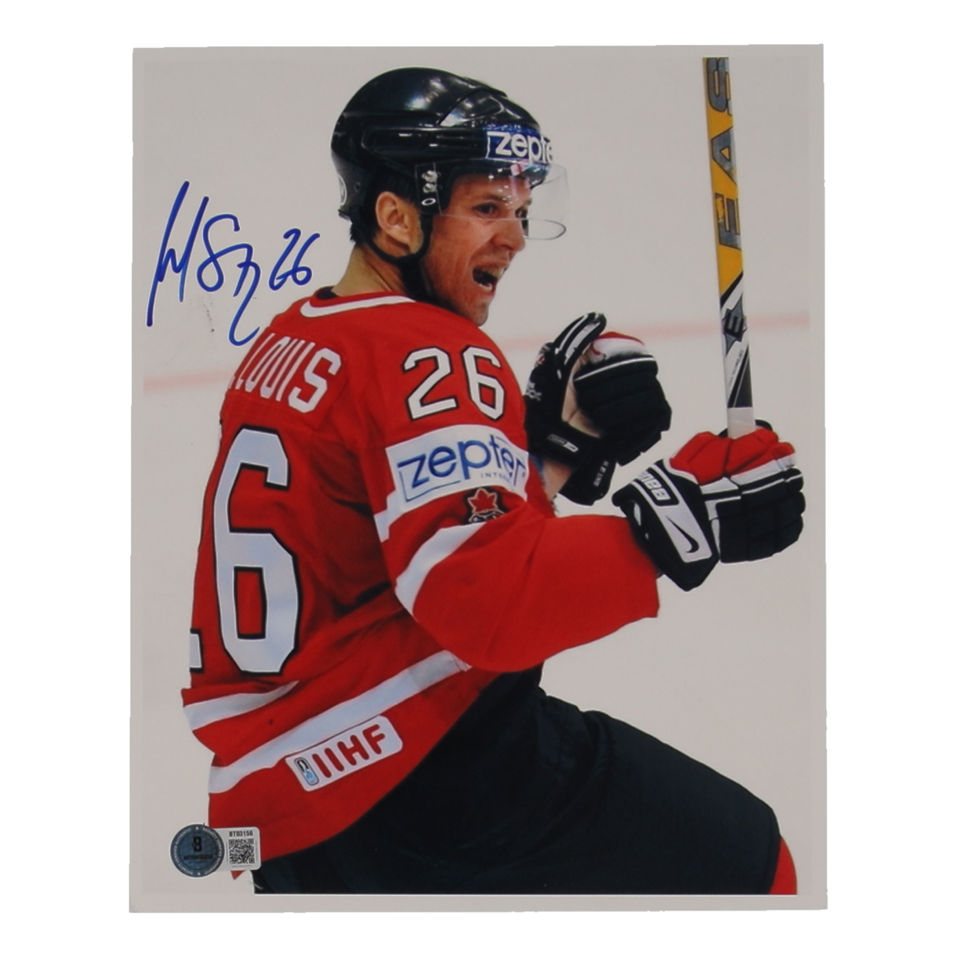 Martin St. Louis Signed Team Canada 8x10 Photo (Beckett) at PristineAuction.com Martin St. Louis Signed Team Canada 8x10 Photo (Beckett) at PristineAuction.com