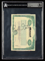 Bill Gates Signed Microsoft Stock Certificate Print (Beckett) at PristineAuction.com
