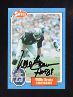 Willie Brown Signed 1988 Swell Football Greats #35 Inscribed "HOF 84" (Beckett) at PristineAuction.com