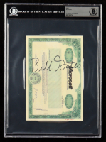 Bill Gates Signed Microsoft Stock Certificate Print (Beckett) at PristineAuction.com