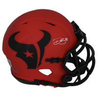 Dalton Schultz Signed Texans Rave Alternate Speed Mini Helmet (Beckett) at PristineAuction.com