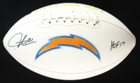 LaDainian Tomlinson Signed Chargers Logo Football Inscribed "HOF 17" (Beckett) at PristineAuction.com