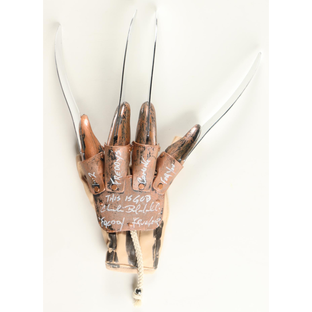 Charles Belardinelli Signed "A Nightmare on Elm Street" Freddy Krueger Glove Inscribed "This is God", "Freddy Krueger" & "1..2 Freddys Coming For You" (ACOA) at PristineAuction.com