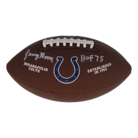 Lenny Moore Signed Colts Logo Football Inscribed "HOF 75" (Schwartz) at PristineAuction.com