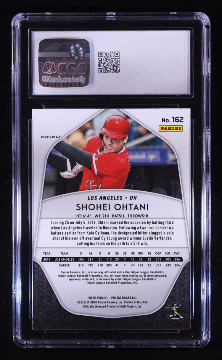 Shohei Ohtani 2020 Panini Prizm Pink #162 (CGC 10) at PristineAuction.com Shohei Ohtani 2020 Panini Prizm Pink #162 (CGC 10) at PristineAuction.com