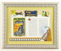 1967 The Jungle Book Custom Framed Commemorative Patch Display with Baloo & Bagheera Jumbo Patch at PristineAuction.com