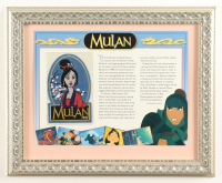 1998 Mulan Custom Framed Commemorative Patch Display with Mulan Jumbo Patch at PristineAuction.com
