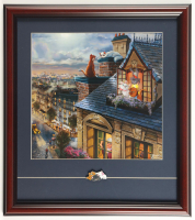 Thomas Kinkade "The Aristocats" Custom Framed Print Display with Three Kittens Pin at PristineAuction.com