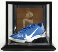 Nolan Ryan Signed Nike Mike Trout Model Baseball Cleat with Wood & Glass Display Case (PSA) at PristineAuction.com