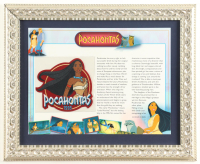 "Pocahontas" Disney 1995 Custom Framed Commemorative Cloth Patch Plot Card at PristineAuction.com