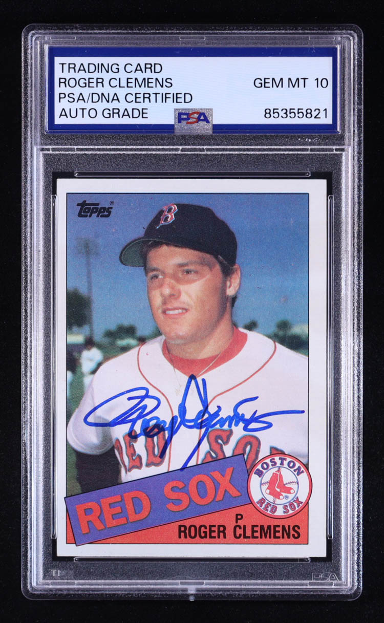 Roger Clemens 1985 Trading Card Autographs RC (PSA 10) at PristineAuction.com Roger Clemens 1985 Trading Card Autographs RC (PSA 10) at PristineAuction.com