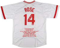 Pete Rose Signed Career Highlight Stat Jersey (JSA) at PristineAuction.com