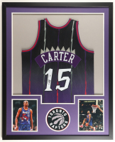 Vince Carter Signed Custom Framed Jersey Display (JSA) at PristineAuction.com