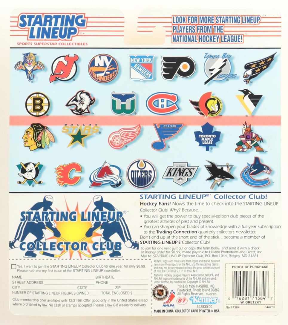 Wayne Gretzky 1997 Starting Lineup "Sports Superstar Collectibles" Action Figure with Trading Card at PristineAuction.com Wayne Gretzky 1997 Starting Lineup "Sports Superstar Collectibles" Action Figure with Trading Card at PristineAuction.com