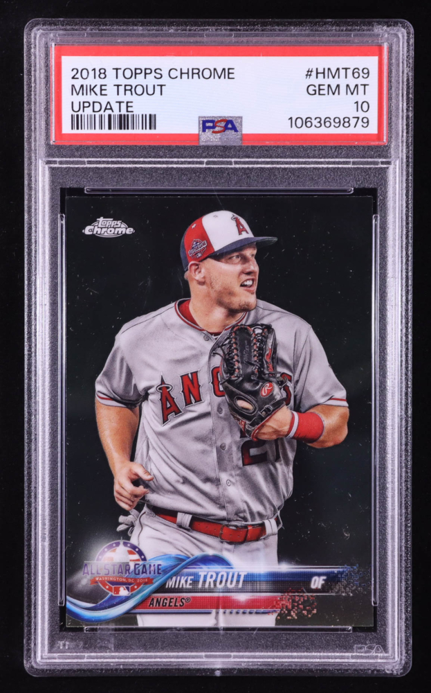 Mike Trout 2018 Topps Chrome Update #HMT69 (PSA 10)