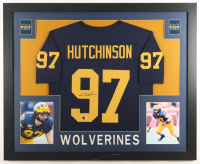Aidan Hutchinson Signed Custom Framed Jersey Display (Beckett) at PristineAuction.com