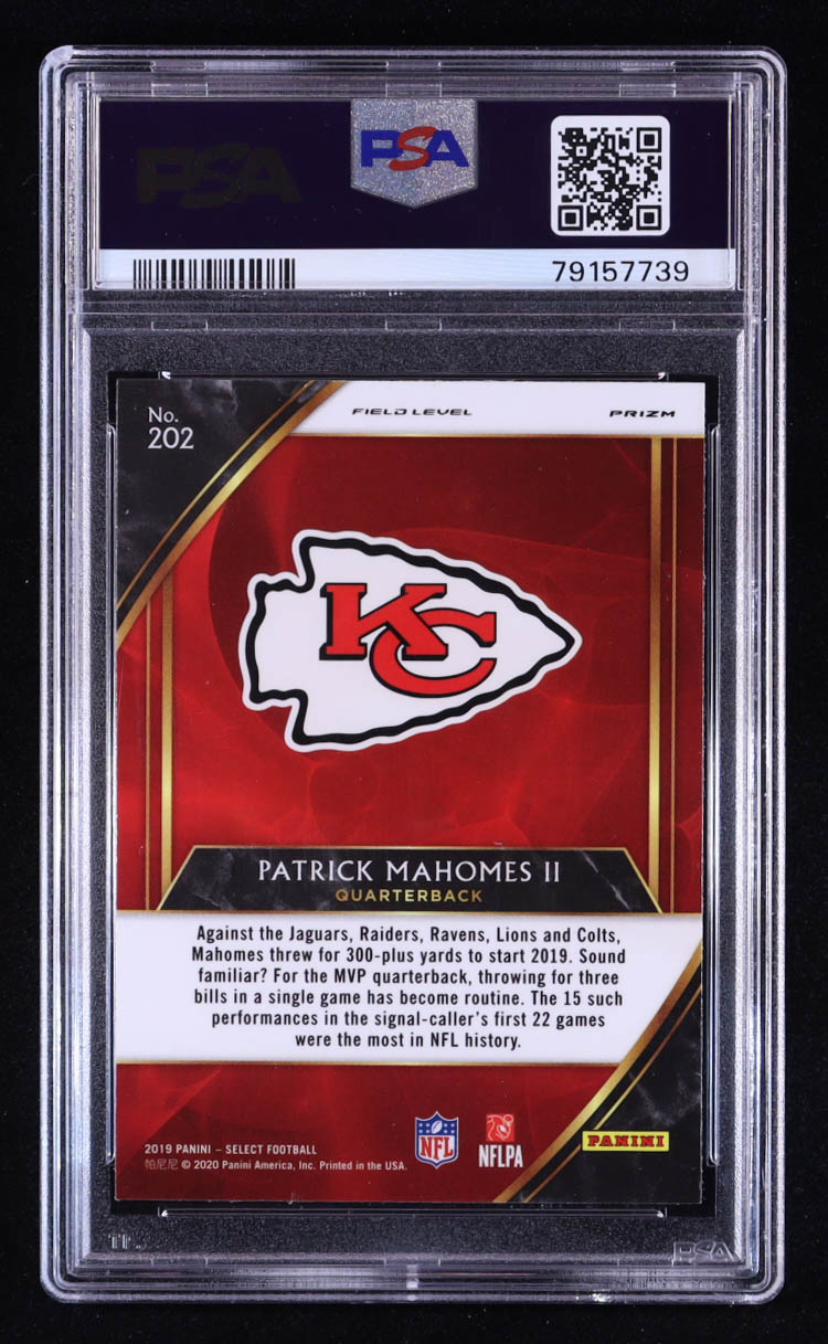 Patrick Mahomes II 2019 Select Silver Prizm #202 (PSA 10) at PristineAuction.com Patrick Mahomes II 2019 Select Silver Prizm #202 (PSA 10) at PristineAuction.com