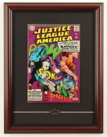 1966 "Justice League America" Issue #46 Custom Framed DC Comic Book Display with Hall of Justice Pin at PristineAuction.com