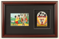 Walt Disney's "Mickey Mouse & Silly Symphony Cartoons" Custom Framed Vintage 8mm Disney Film Reel Display With Lenticular Mickey Mouse Card at PristineAuction.com
