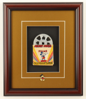 Walt Disney's "Mickey Mouse & Silly Symphony Cartoons" Custom Framed Vintage 8mm Disney Film Reel Display With Mickey Mouse Pin at PristineAuction.com
