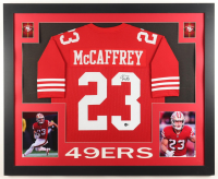 Christian McCaffrey Signed Custom Framed Jersey Display (Beckett) at PristineAuction.com