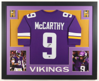 J.J. McCarthy Signed Custom Framed Jersey Display (Beckett) at PristineAuction.com