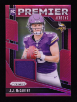JJ McCarthy 2024 Panini Prizm Premier Jerseys Pink #8 RC at PristineAuction.com