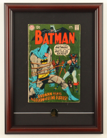 1969 "Batman" Issue #210 Custom Framed DC Comic Book Display with Vintage Batman Pin at PristineAuction.com
