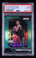 Giannis Antetokounmpo 2018 Panini Green Prizm #296 (PSA 10) at PristineAuction.com