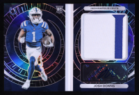 Josh Downs 2023 Panini Spectra Rookie Optics Patch Autographs Hyper Black Light #21 RC #17/40 at PristineAuction.com