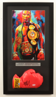 Mike Tyson Signed Custom Framed Everlast Boxing Glove Display (PSA) at PristineAuction.com