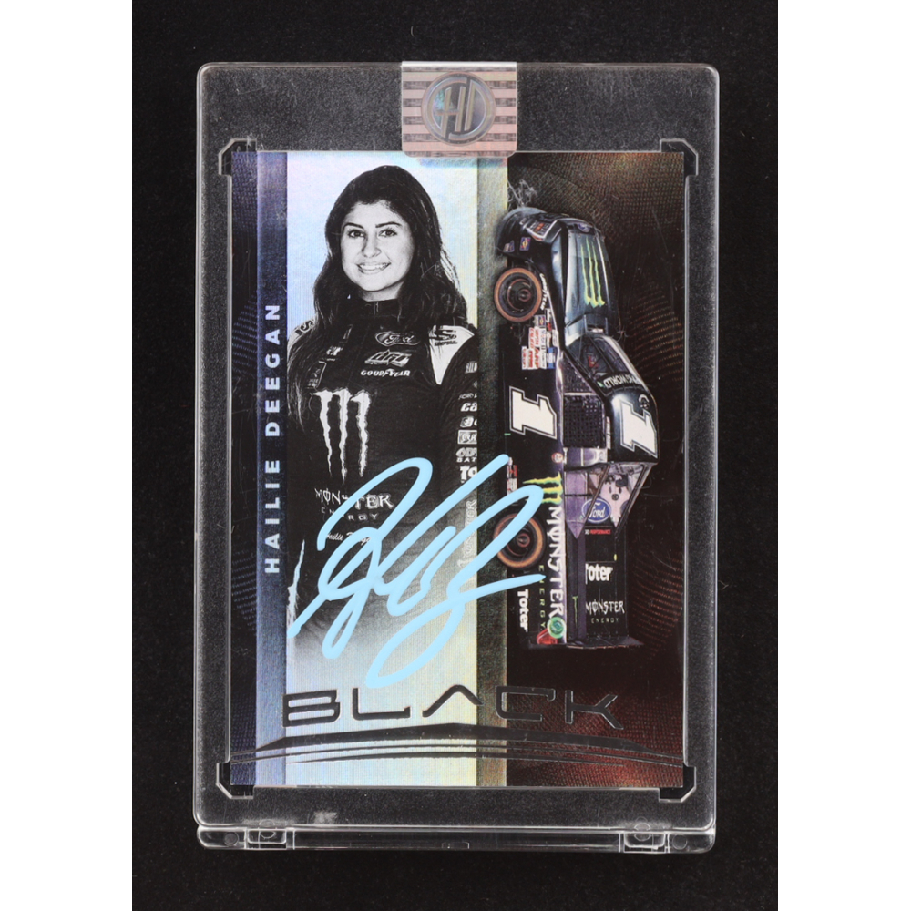 Hailie Deegan Signed 2021 Panini Chronicles Black #3 (PA) at PristineAuction.com