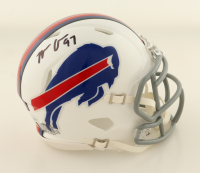 Mario Addison Signed Bills Speed Mini Helmet (JSA) at PristineAuction.com