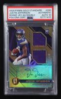 Justin Jefferson 2020 Panini Gold Standard Rookie JSY AU Double #260 RC #53/99 (PSA Authentic | Autograph Graded PSA 10) at PristineAuction.com