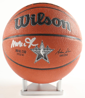 Magic Johnson Signed Wilson 2025 All-Star Logo Basketball with Display Stand (Beckett) at PristineAuction.com