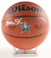 Magic Johnson Signed Wilson 2025 All-Star Logo Basketball with Display Stand (Beckett) at PristineAuction.com