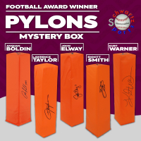 Football AWARD WINNER Signed Endzone Pylon Mystery Box - Series 17 (Limited to 100) - Schwartz Sports at PristineAuction.com