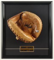 Johnny Bench Signed Custom Framed Vintage Rawlings Johnny Bench Catchers Mitt Display (Fanatics) at PristineAuction.com