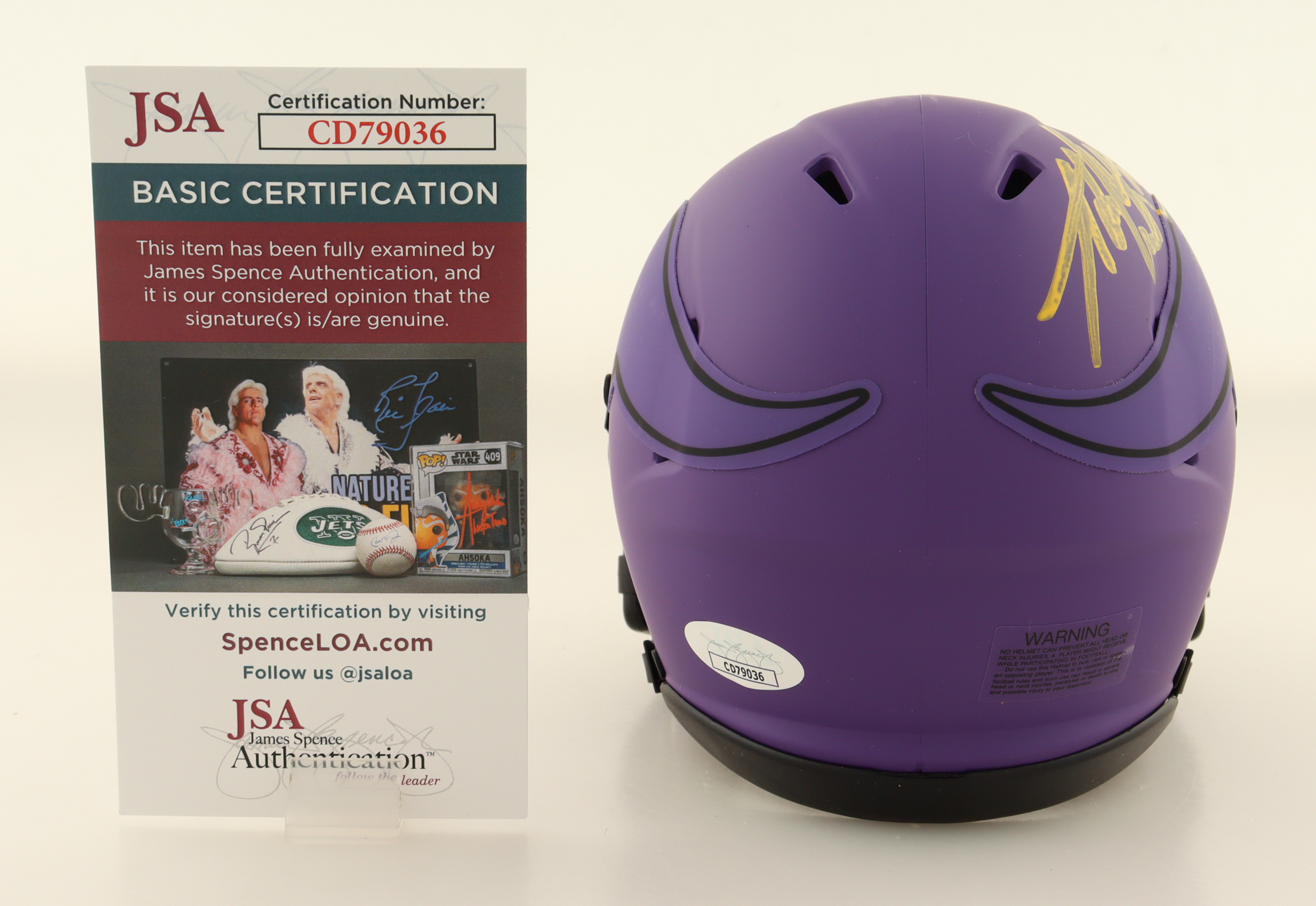 Adrian Peterson Signed Vikings Rave Alternate Speed Mini Helmet (JSA) at PristineAuction.com Adrian Peterson Signed Vikings Rave Alternate Speed Mini Helmet (JSA) at PristineAuction.com