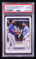 Wander Franco / Vladimir Guerrero Jr. 2022 Topps Factory Set Gold Stars #329 Slugger Reunion (PSA 10) at PristineAuction.com