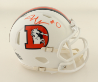 Jonathon Cooper Signed Broncos Throwback Speed Mini Helmet (JSA) at PristineAuction.com