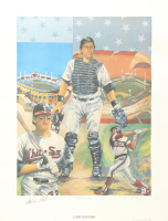 Carlton Fisk Signed White Sox LE 19x25 Art Print by RJ Morrissey (Beckett) at PristineAuction.com