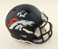 Troy Franklin Signed Broncos Speed Mini Helmet (Beckett) at PristineAuction.com