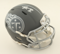 Tyjae Spears Signed Titans Slate Alternate Speed Mini Helmet (Beckett) at PristineAuction.com
