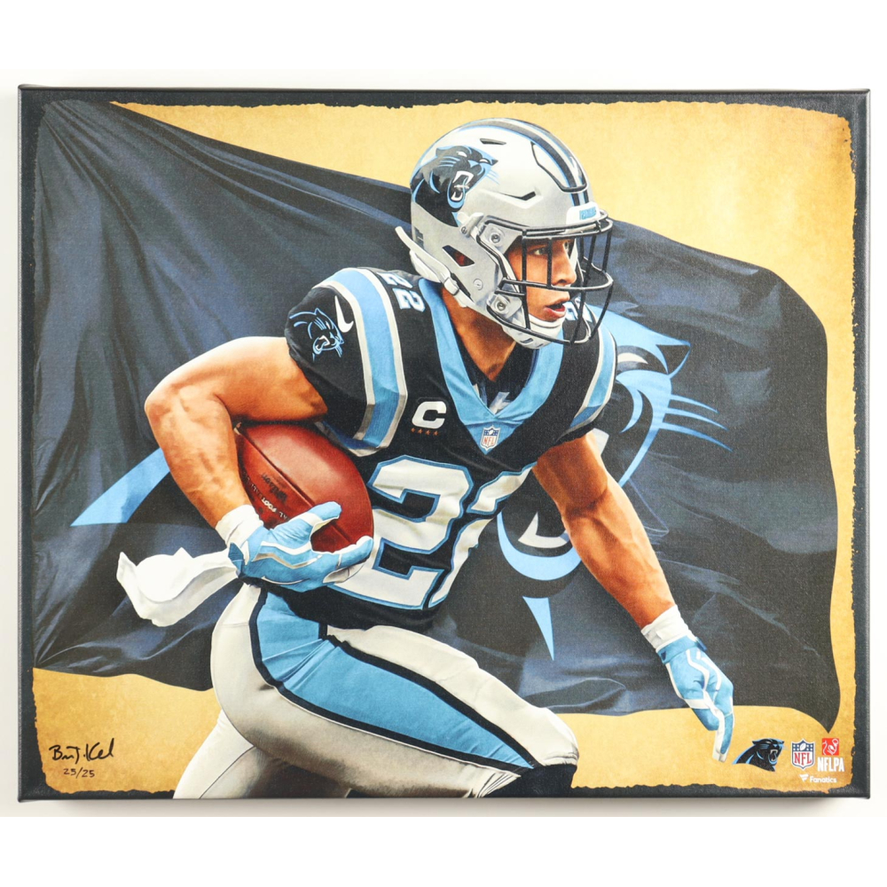 Christian McCaffrey LE Panthers 20x24 Giclee at PristineAuction.com