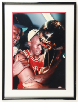 Michael Jordan Signed Bulls Custom Framed Photo (UDA & G.O.A.T.) at PristineAuction.com