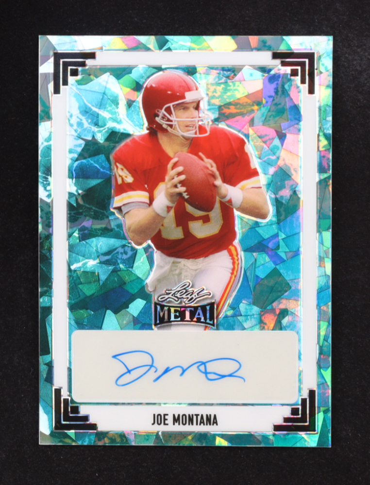 Joe Montana 2024 Leaf Metal '91 Leaf Autographs Crystal Water #91AJM2 #2/3